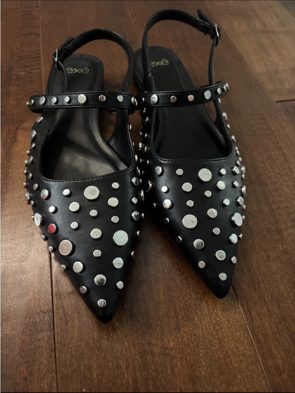 NEW EXE Iris Closed TOE Studded Sling Back Sandals SIZE 8.5 EU 39